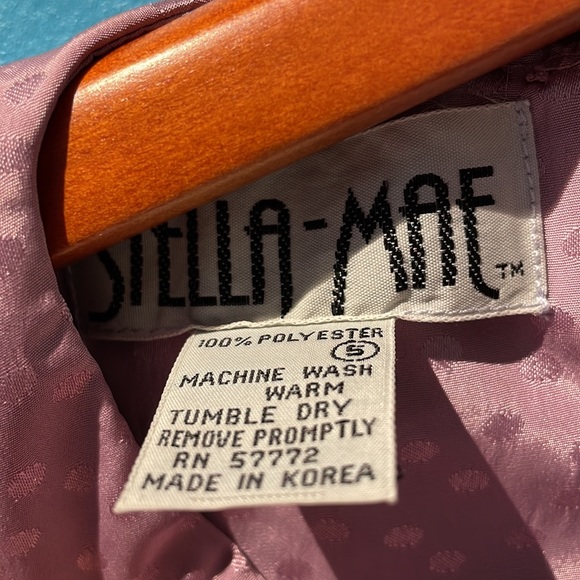 VINTAGE statement collar blush polka-dot outfit small - Picture 7 of 10